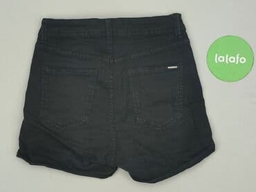 krótkie jeansowe spodenki z wysokim stanem podarte: Bershka, Szorty damskie, rozmiar XS — 3