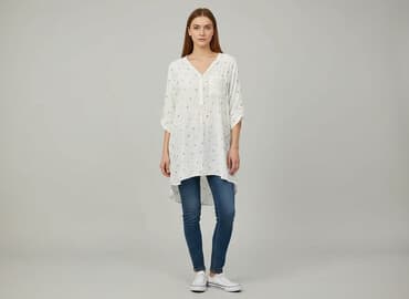 bluzki damskie z aplikacjami: Tunika damska, rozmiar M — 1