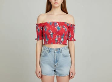 bluzki czerwona mohito: Sinsay, Top damski, rozmiar XS — 1