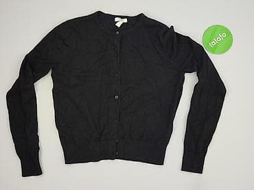 czarny sweter h: H&M Basic, Kardigan damski, rozmiar M — 2