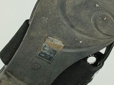 czarne sandały na obcasie allegro: Sinsay, Sandały damskie, 36 — 4