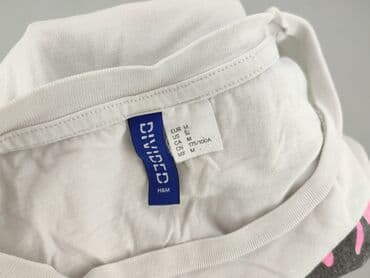 жіноча футболка m eu 38 візерунок принт колір білий: H&M, Футболка жіноча, розмір M — 4