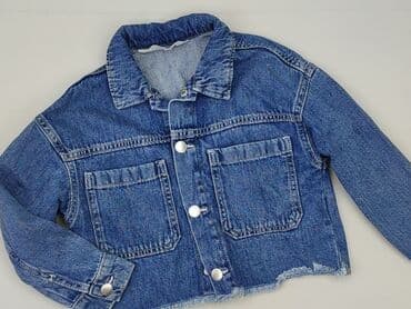 modne jeansy: Children's jeans jacket, 5-6 years, 110-116 cm, H&M, condition - Perfect — 1