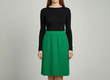 spódnice plisowane midi zielone: Women`s skirt, size M — 1