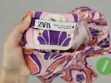 spodnie z szerokimi nogawkami zara: Zara, Spodnie materiałowe damskie, rozmiar L — 4