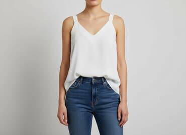 bluzki białe basic: Bluzka damska, rozmiar S — 1