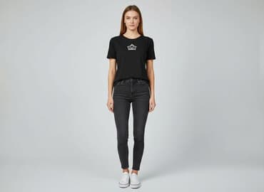 koszulki z diamencikami: Fancy, T-shirt damski, rozmiar L — 1