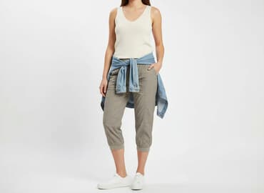 zestaw marynarka i spodnie damskie reserved: Spodnie 3/4 damskie, rozmiar L — 7