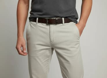 granatowe chinosy damskie: F&F, Spodnie materiałowe damskie, rozmiar M — 6