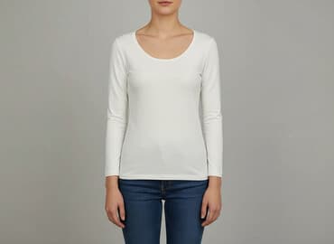 białe podkoszulki damskie z długim rękawem: Women's blouse, size S — 1