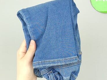 eleganckie bluzki wyszczuplające: Denim pants, H&M, 6-9 months, condition - Very good — 6