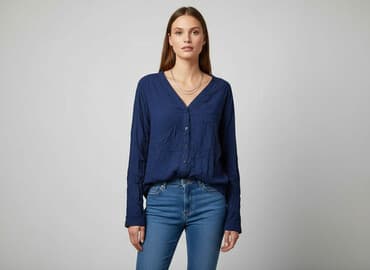 koszula niebieska hm: Clockhouse, Koszula damska, rozmiar M — 6