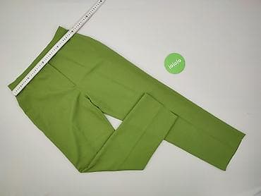 light green: Spodnie materiałowe damskie, rozmiar L — 4