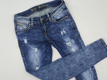 legginsy woskowane push up: Jeansy damskie, S — 1