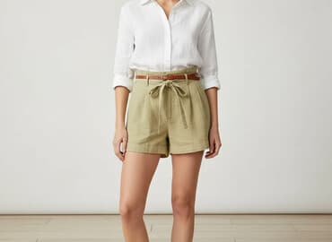 spódnice z talią paper bag: Imię, Szorty damskie, rozmiar M — 1