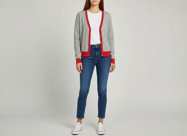 sweter z dekoltem v: Topman, Kardigan damski, rozmiar XS — 6