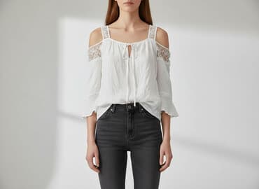 bluzki boho koronka: Bluzka damska, rozmiar S — 1