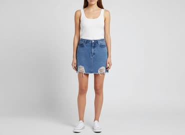 spódniczka mini dżinsowe: Spódnica damska, rozmiar S — 5