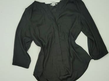 czerwona bluzki z bufkami: H&M, Women's blouse, M — 1