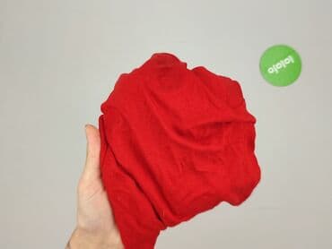 czerwona bluzki z dekoltem v: T-shirt damski, rozmiar One size — 6