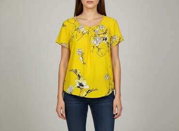 bluzka żółta w czarne paski: S.Oliver, Bluzka damska, rozmiar M — 7