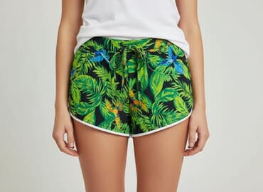 krótkie spodenki w panterke: Boohoo, Szorty damskie, rozmiar S — 6