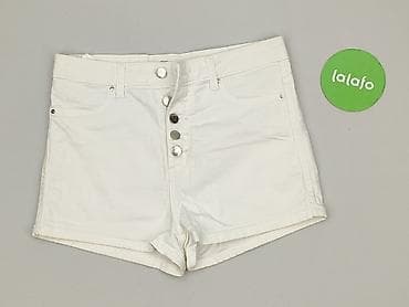 biale materialowe spodnie: Szorty damskie, rozmiar S — 2