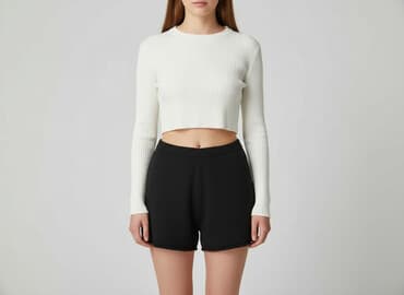 hm krótkie spodenki czarne: H&M, Szorty damskie, rozmiar XS — 7