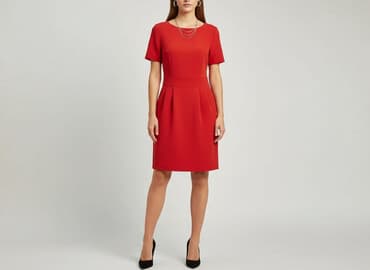 new yorker czerwona sukienka: Exclusive, Women`s dress, size S — 1