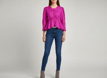 bluzki fuksja allegro: Women's blouse, size L — 1