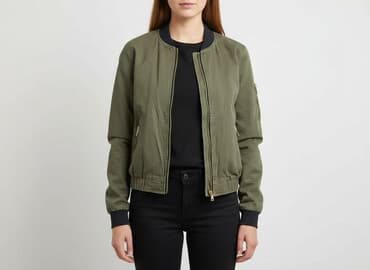 kurtka skórzana river island: River Island, Kurtka bomberka damska, rozmiar S — 7