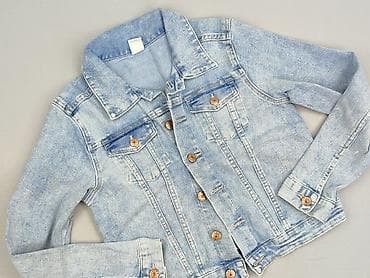 cropp tank top: Dziecięca kurtka jeansowa, 11 lat, 140-146 cm, H&M, stan - Bardzo dobry — 1