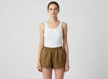 brązowe spodenki damskie: H&M, Szorty damskie, rozmiar XS — 8