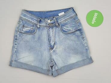 krótkie spodenki jeansowe wysoki stan: Szorty damskie, rozmiar S — 2
