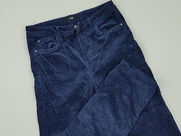 kazadi klapki: Spodnie damskie C&A – sztruksowe, granatowe - Marka: C&A - — 1