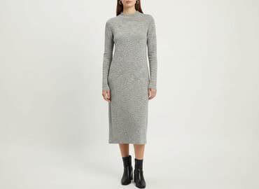 sukienka golf sweter: Sukienka damska, rozmiar S — 5