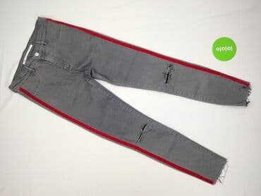 woskowane spodnie z wysokim stanem stradivarius: Zara, Jeansy damskie, rozmiar S — 2