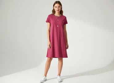 tanie czerwone sukienki: Sukienka damska, rozmiar S — 1