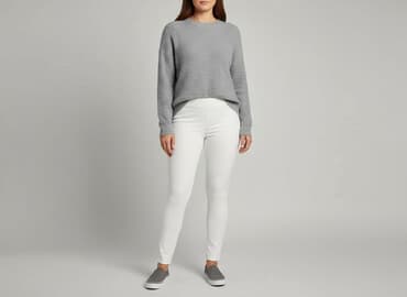 wełniane legginsy damskie: Skinny, Legginsy rozmiar XL — 6