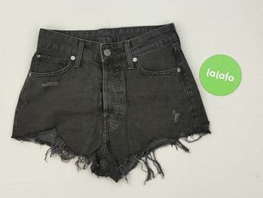 czarne szorty damskie z wysokim stanem: H&M, Szorty damskie, rozmiar S — 3