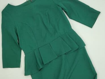 sukienka maxi butelkowa zieleń długi rękaw: Sukienka damska, rozmiar S — 2