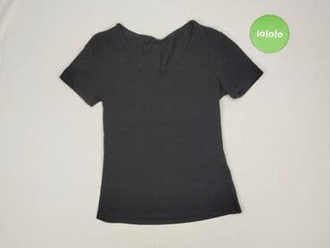 czarne t shirty w serek damskie: T-shirt damski, rozmiar S — 2