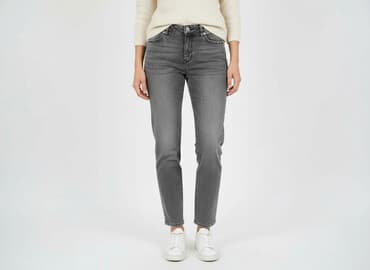 zara jeansy damskie szare: Denim, Jeansy damskie, rozmiar M — 6