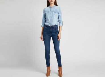 reserved sukienka denim: Re-Dress, Koszula damska, rozmiar XS — 7