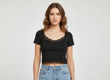 koszulki na ramiączkach plus size: FB Sister, T-shirt damski, rozmiar L — 6