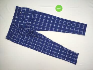 new yorker spodnie w krate: Material trousers for women, size S — 4