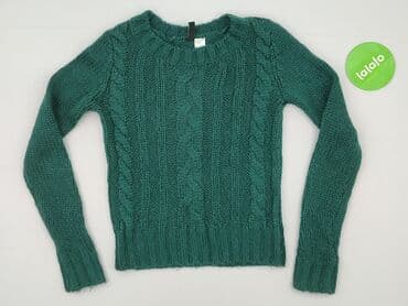 h m sweter w paski zielony: H&M Divided, Sweter damski, 2XS — 4