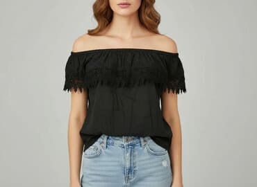 hiszpanki bluzki czarne: Italia, Bluzka damska, rozmiar XS — 6