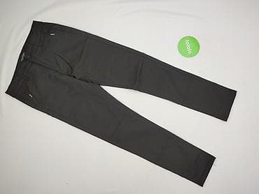 czarne cargo pull and bear: Spodnie materiałowe damskie, rozmiar M — 2