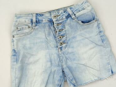 krótkie spodenki z wysokim stanem: Denim, Szorty damskie, rozmiar M — 1